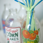 vintage milk bottles