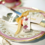 pink plate and cutlery