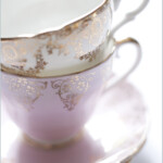pink and gold teacups