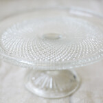 pressed glass cake stand